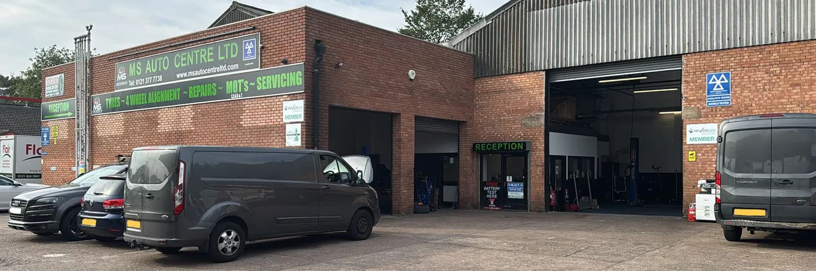 MS Auto Centre's workshop on 912 Kingsbury Road, Erdington